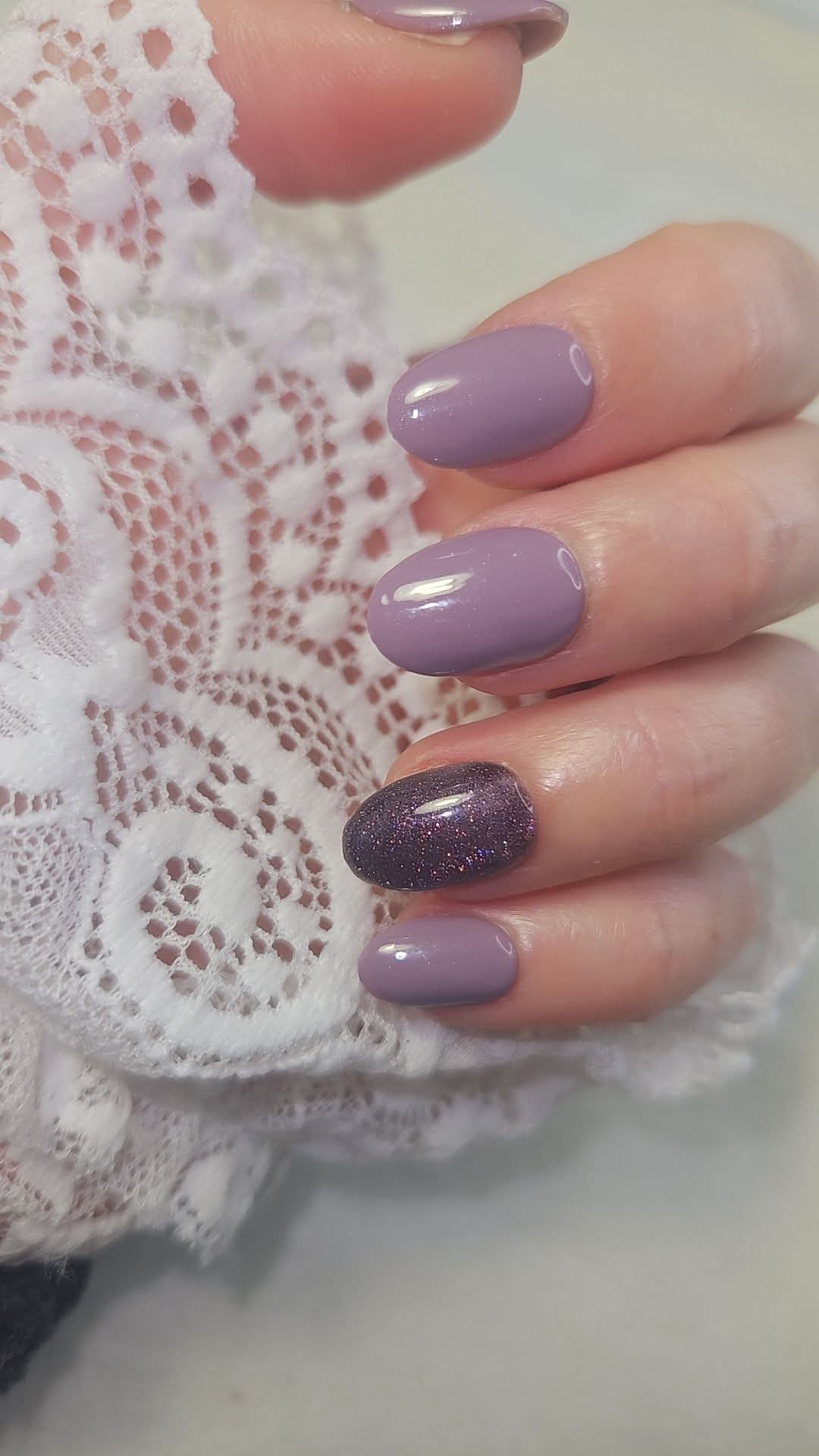 Press - on Nails Prune Sauvage & Cat Eyes Pressonnailsdesign