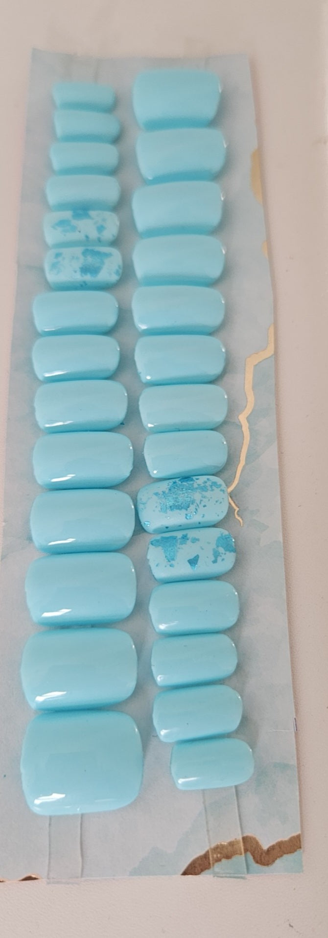 Press-on nails bleu océan Pressonnailsdesign