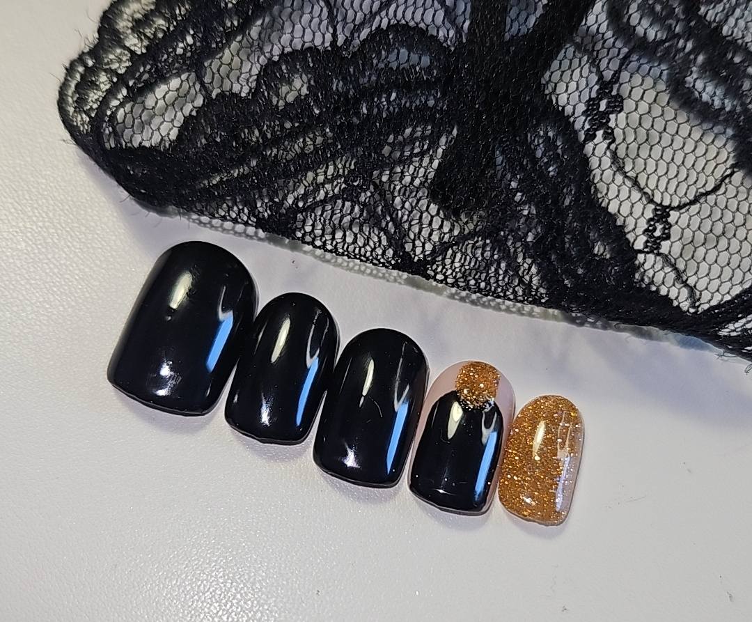 Press-on Nails Minuit Cuivré Pressonnailsdesign
