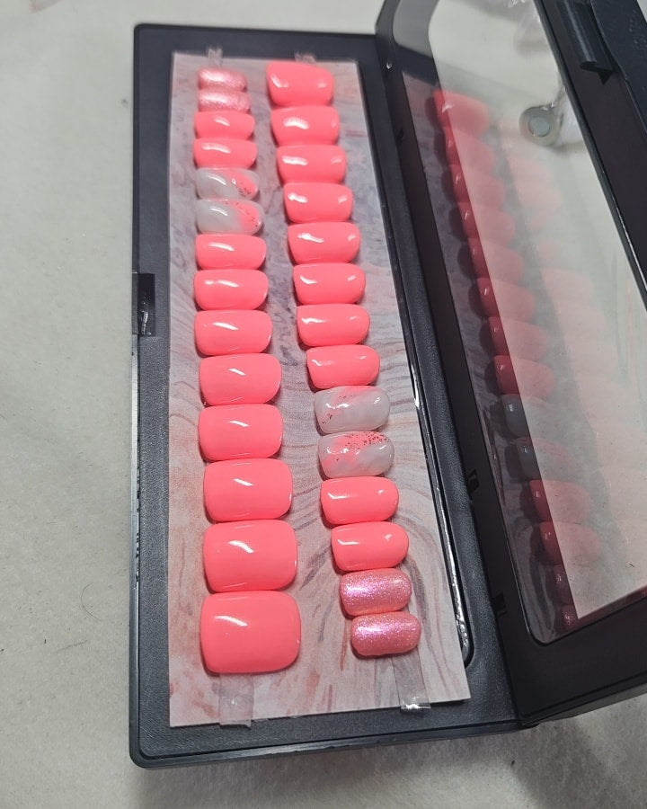 Press-On Nails Rosée de Marbre Pressonnailsdesign