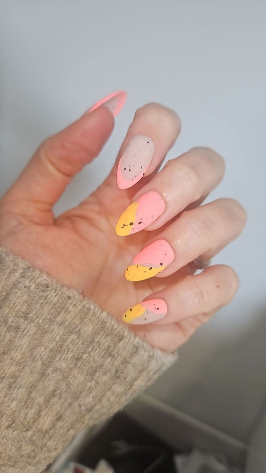 Press - on Nails French colorée Pressonnailsdesign