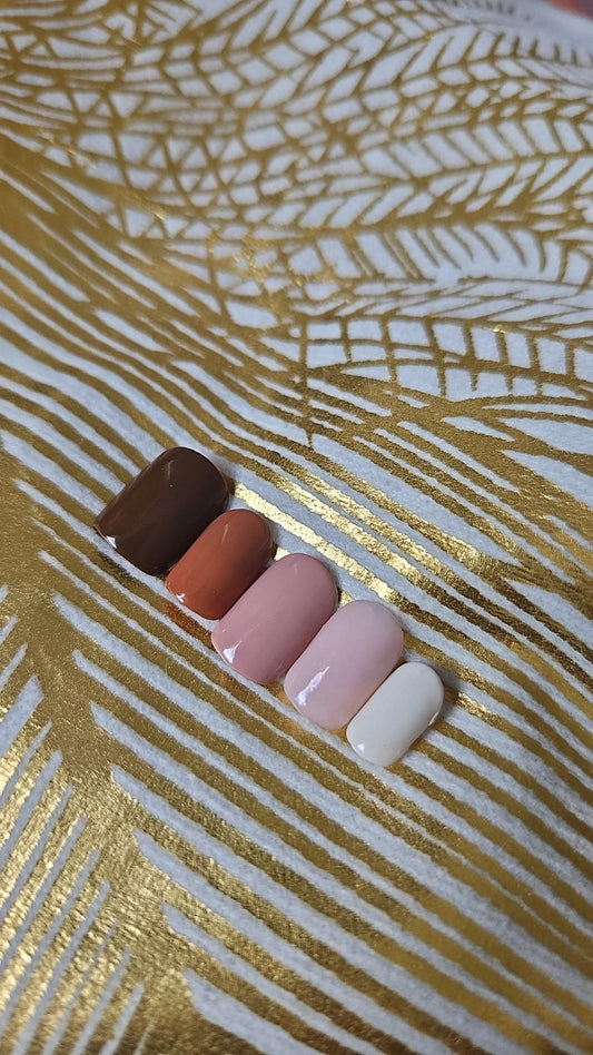 Press - on Nails  Nude Cacao Pressonnailsdesign
