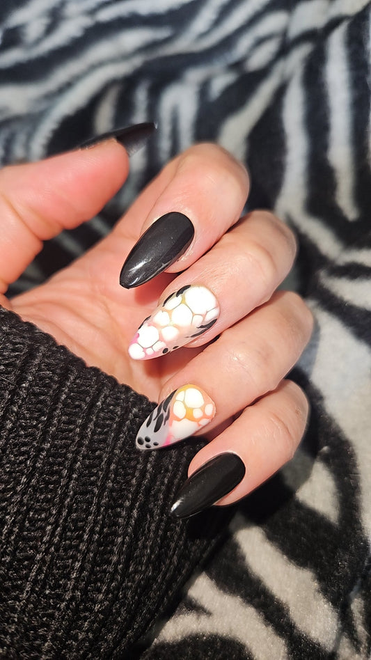 Press - on Nails  Crocodile Néon Pressonnailsdesign