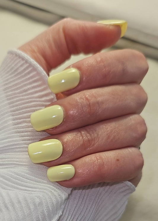 Press - on Nails Manucure Citronée Pressonnailsdesign
