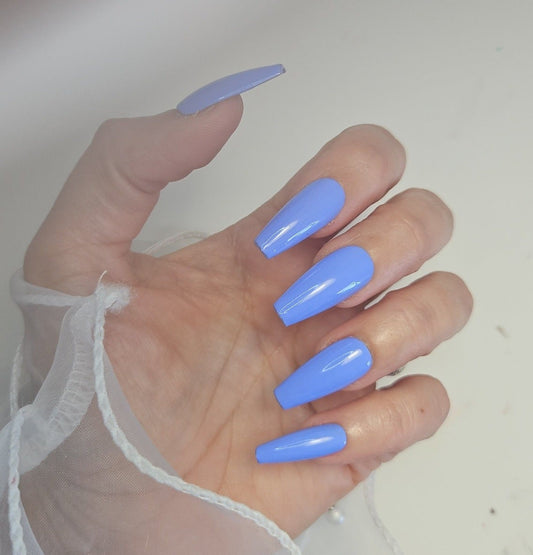 Press - on Nails Eclat d 'Indigo Waves Pressonnailsdesign