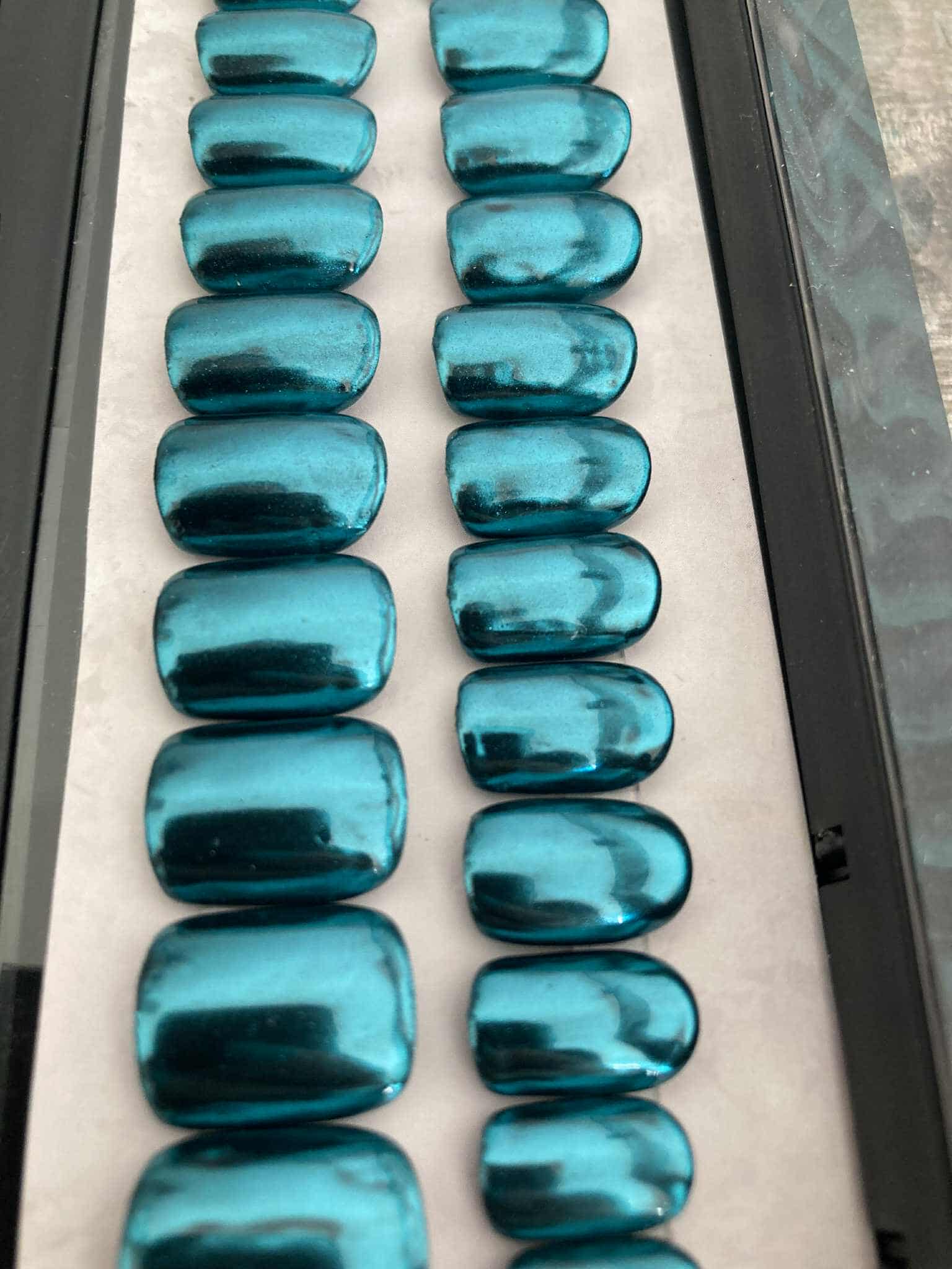 Press-On Nails Océan Blue Pressonnailsdesign