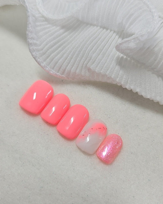 Press-On Nails Rosée de Marbre Pressonnailsdesign