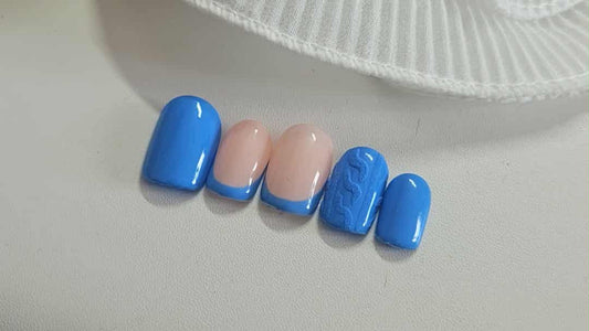 Press-On Nails  French Bleu Pressonnailsdesign