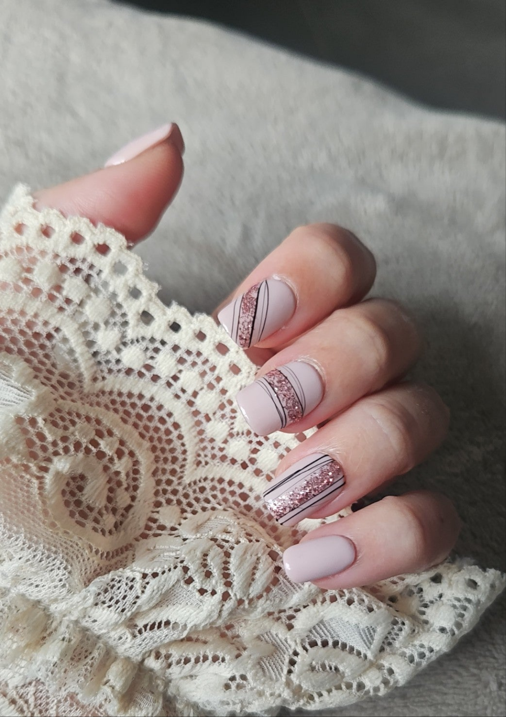 Press-On Nails Élégance Rosée Pressonnailsdesign