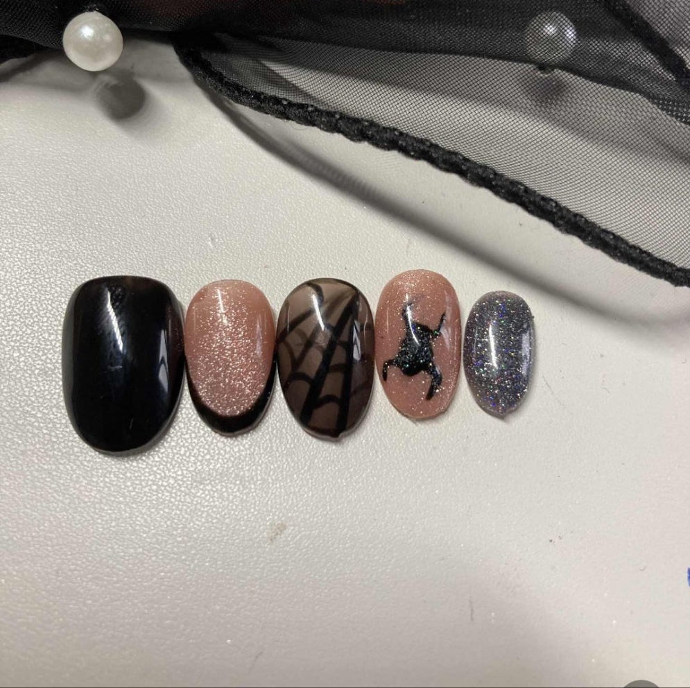 Press-On Nails Toile D'élégance Pressonnailsdesign