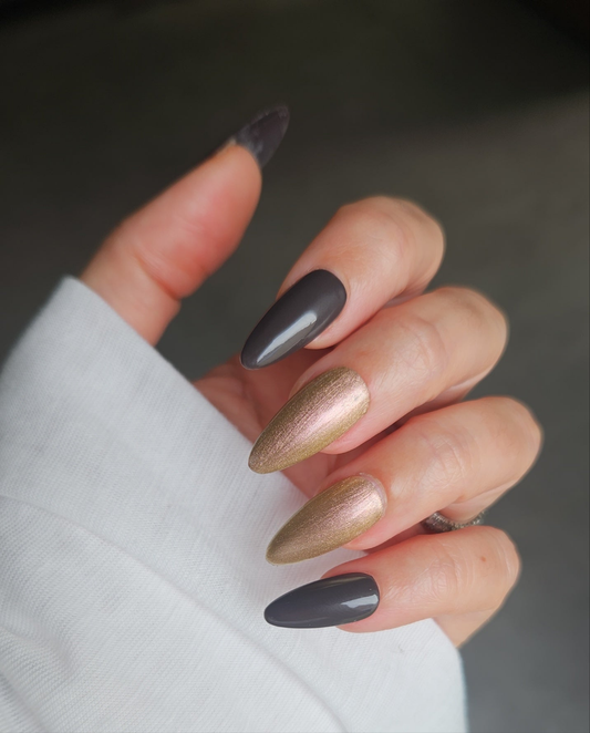 Press-On Nails Nuit Métallisée Pressonnailsdesign