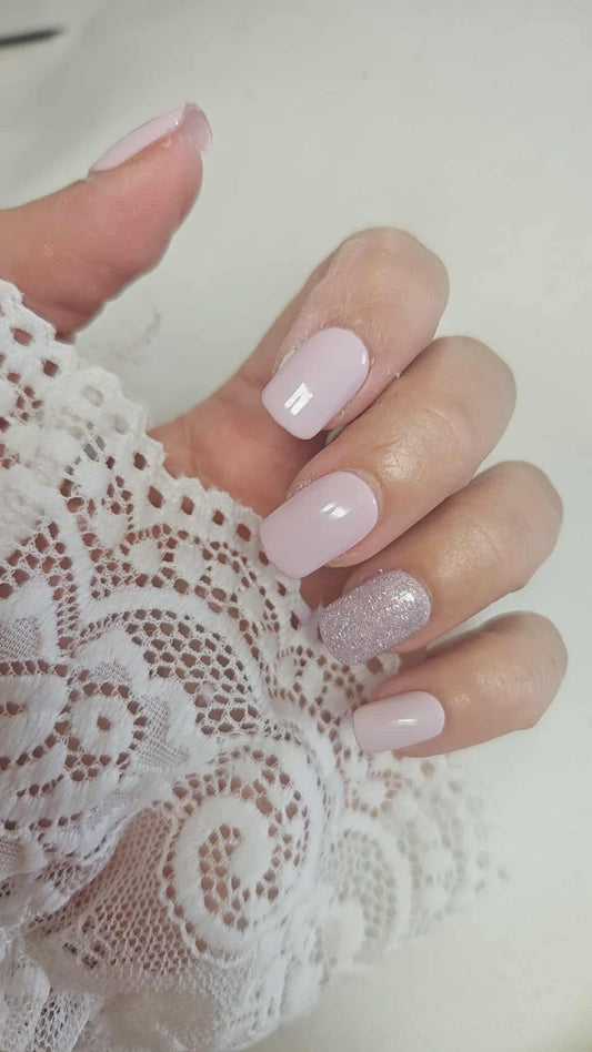 Press-On Nails Rose Holographique Pressonnailsdesign