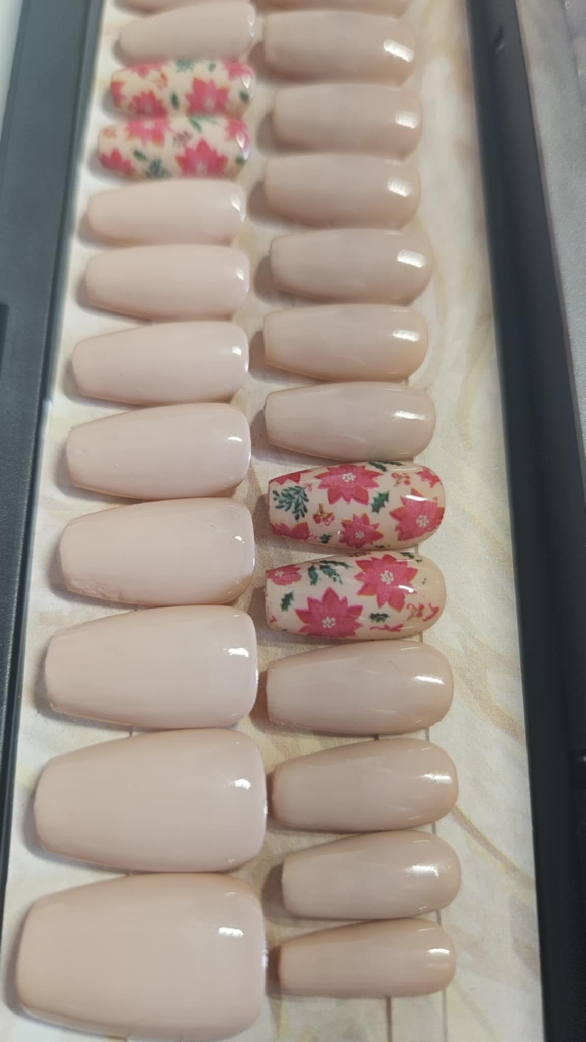 Press-On Nails Nude Floraison Pressonnailsdesign