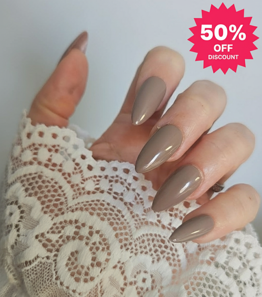 Press-on Nails Douceur marron Choco muffin - PROMO 50% Pressonnailsdesign