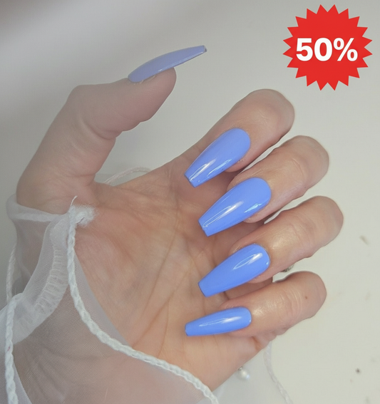 Press-on Nails Eclat d'Indigo Waves - PROMO 50% Pressonnailsdesign