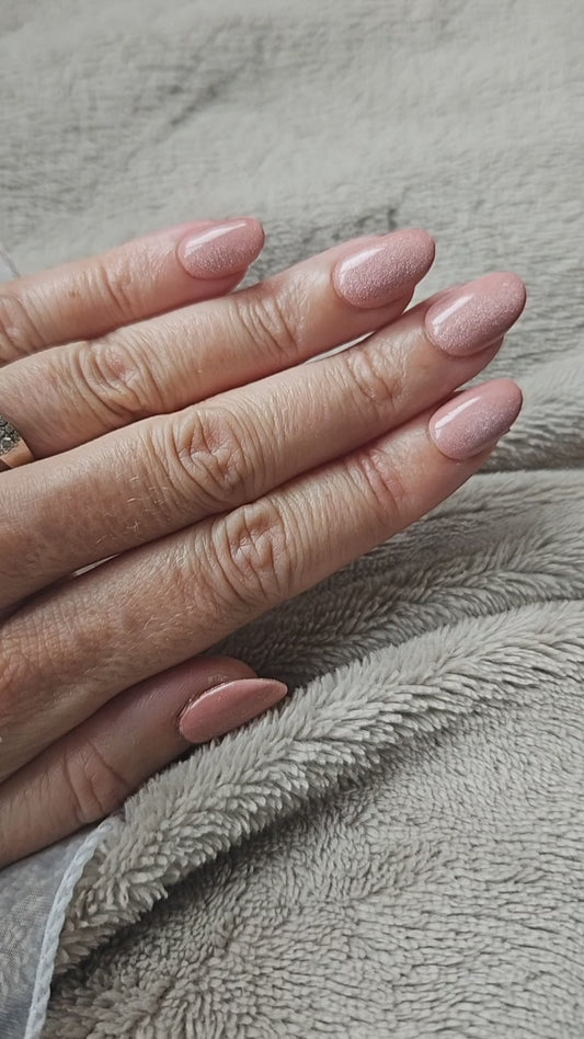 Press-on nails Nude Pailleté