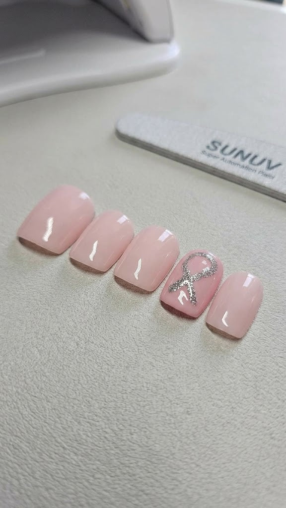 Press-On Nails Ruban D 'Espoir Pressonnailsdesign