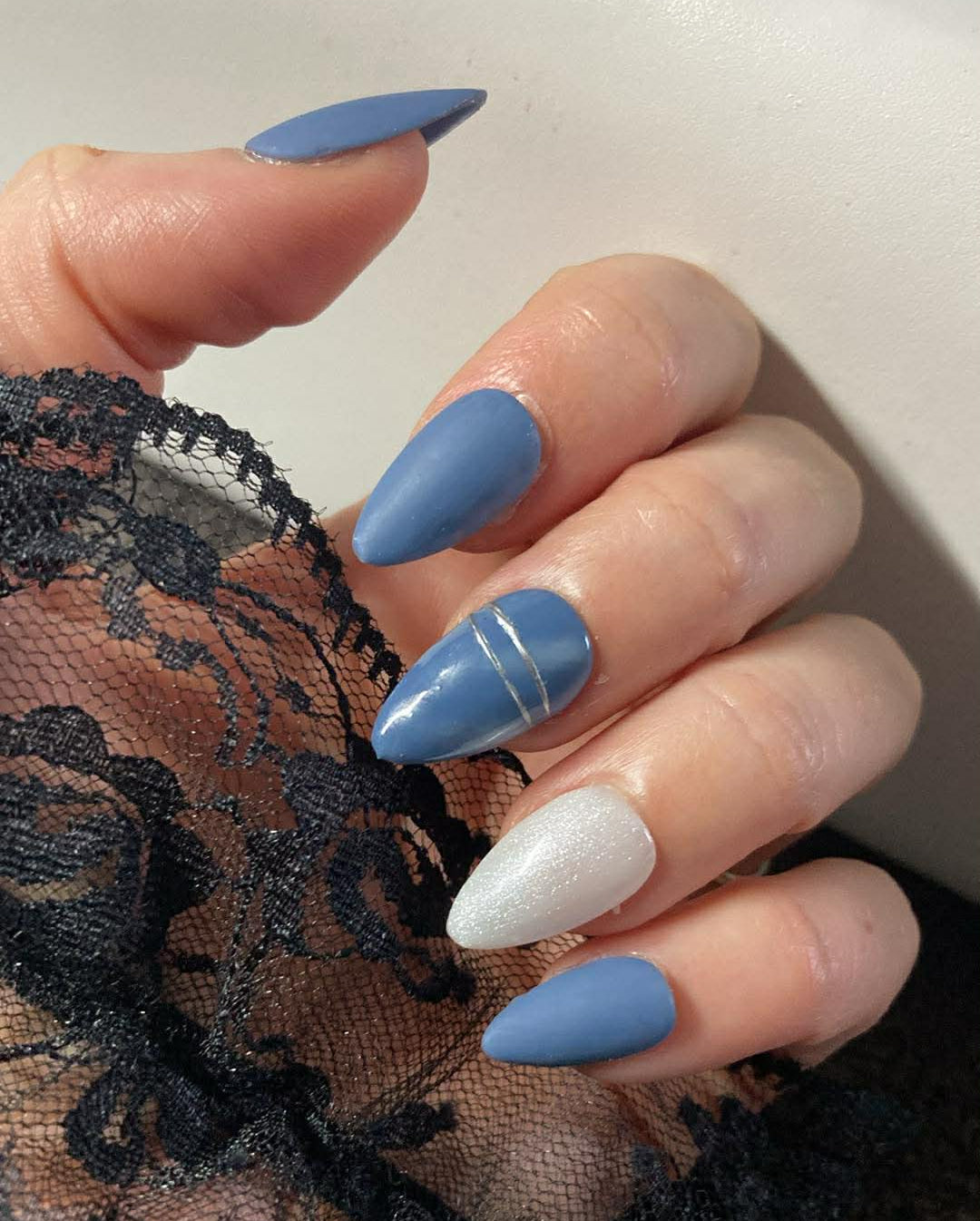 Press-On Nails Hiver & Denim Pressonnailsdesign