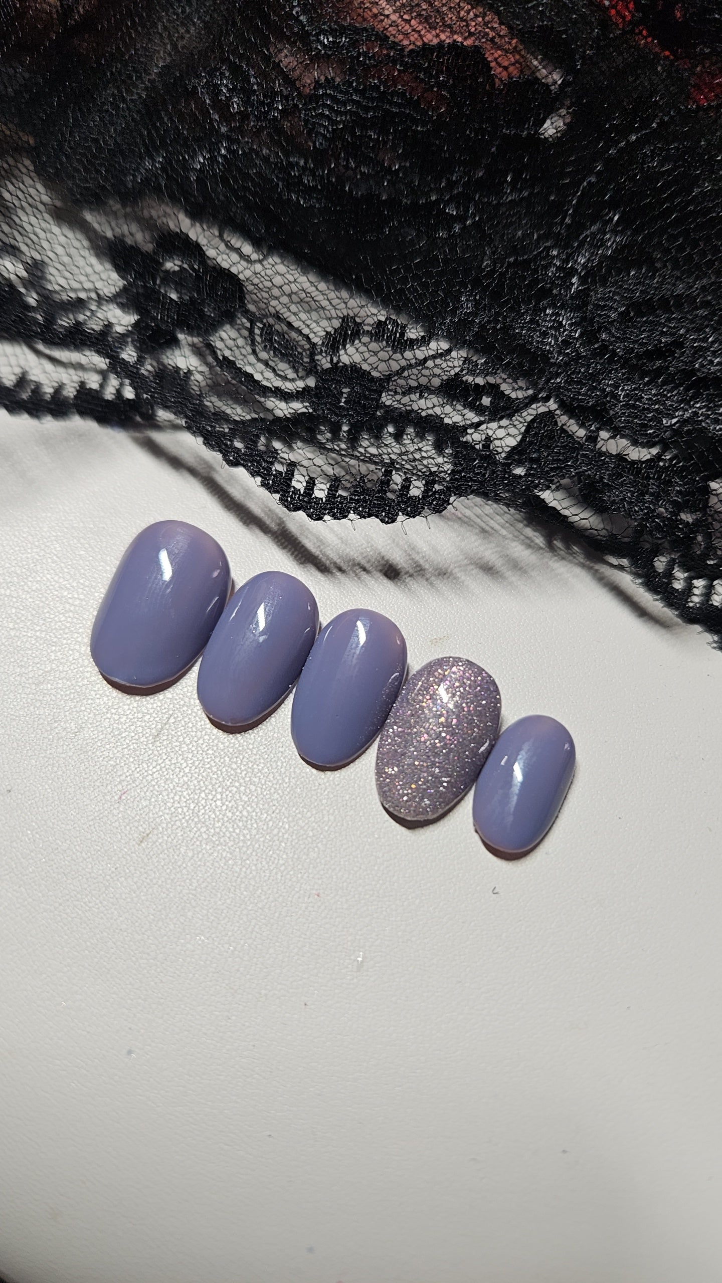 Press-On Nails Purple Glow Pressonnailsdesign