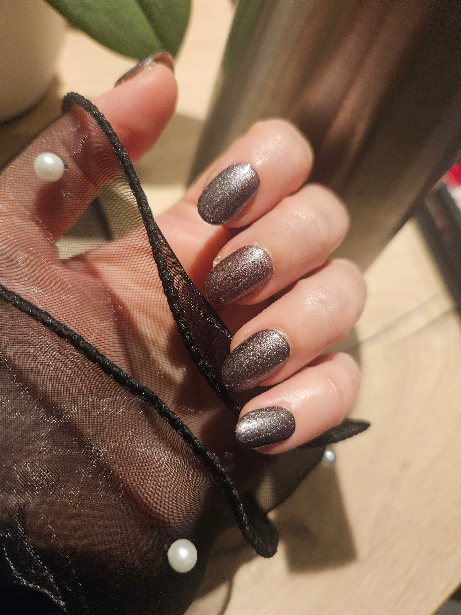 Press-On Nails Gris Sideral Pressonnailsdesign