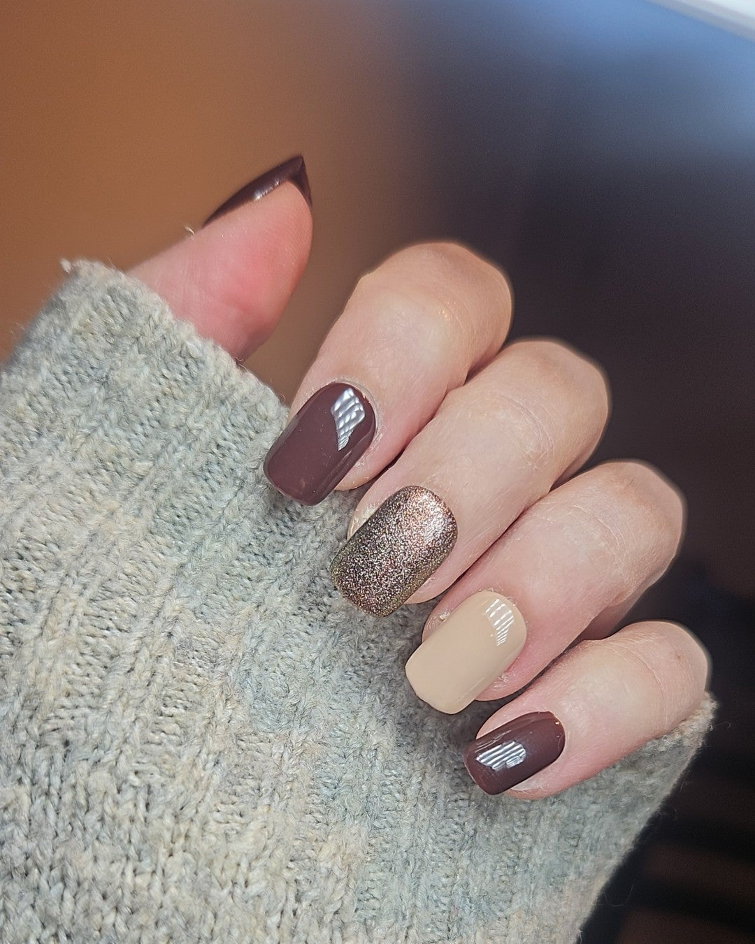 Press-On Nails L'élégance Chocolat Pressonnailsdesign