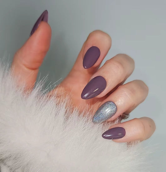 Press-On Nails Violet & Holographique Pressonnailsdesign