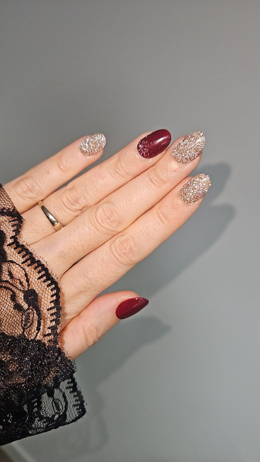Press-On Nails Glamour Doré Pressonnailsdesign