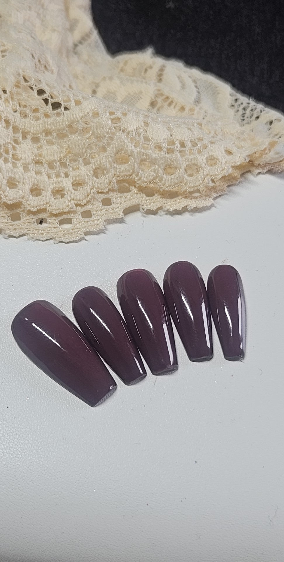 Press-On Nails Violet Profond Pressonnailsdesign