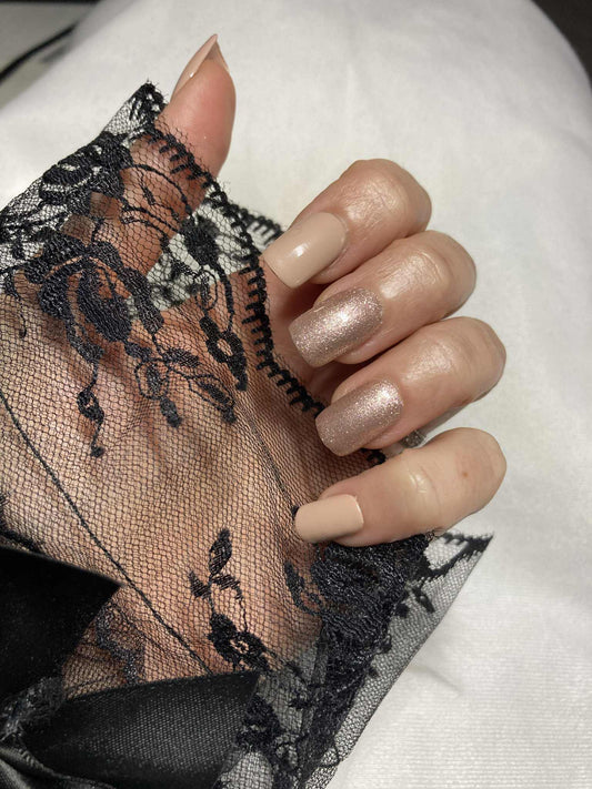 Press-On Nails Éclat Nude Rosée Pressonnailsdesign