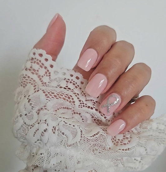 Press-On Nails Ruban D 'Espoir Pressonnailsdesign