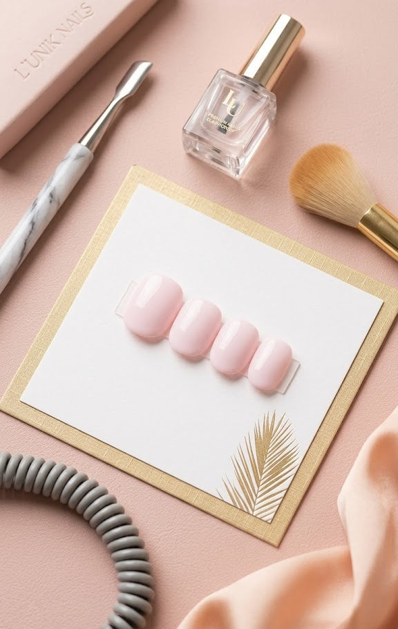 Press-On Nails Lait Fraise Pressonnailsdesign
