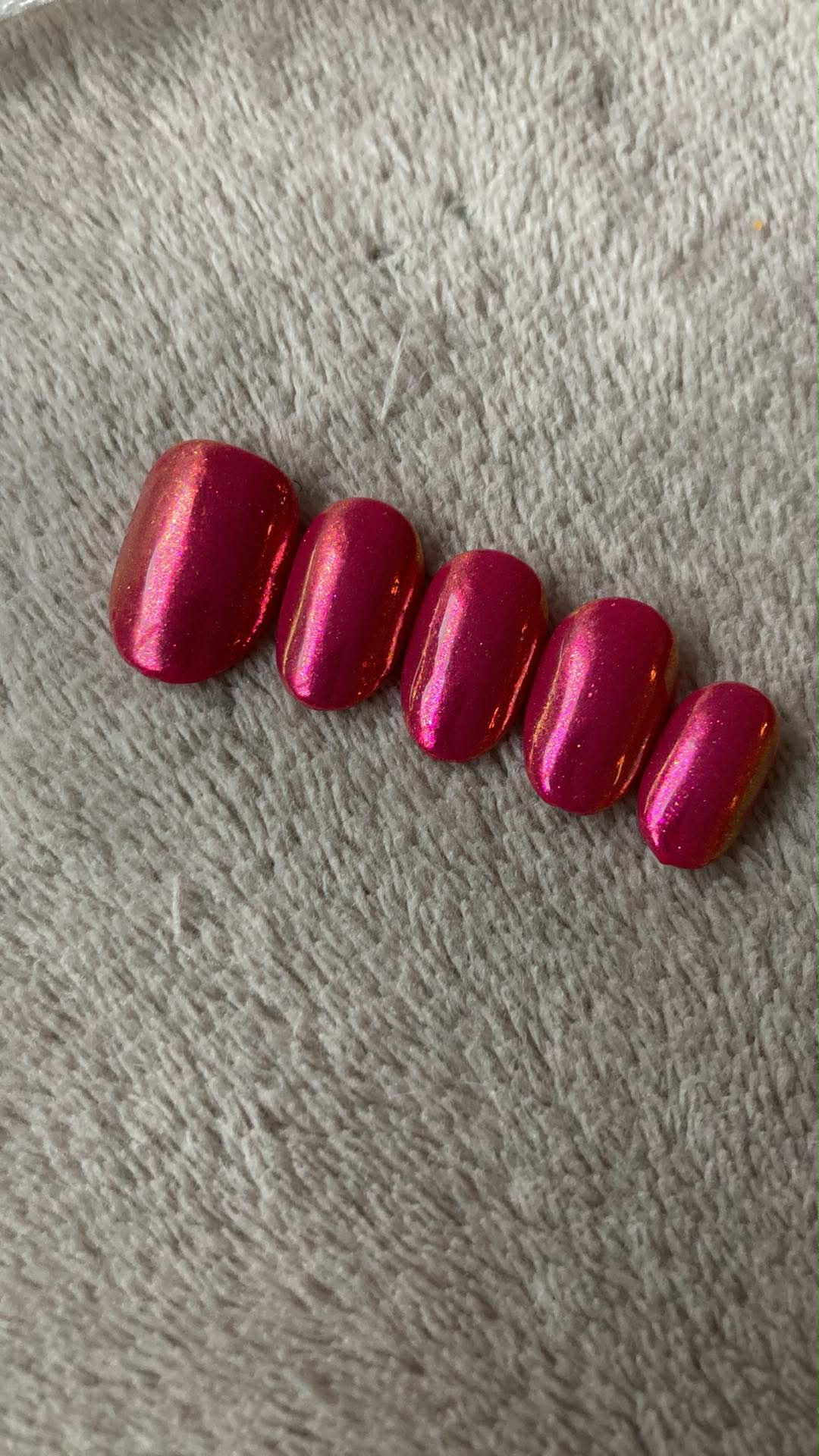 Press-on Nails Rose miroir Pressonnailsdesign