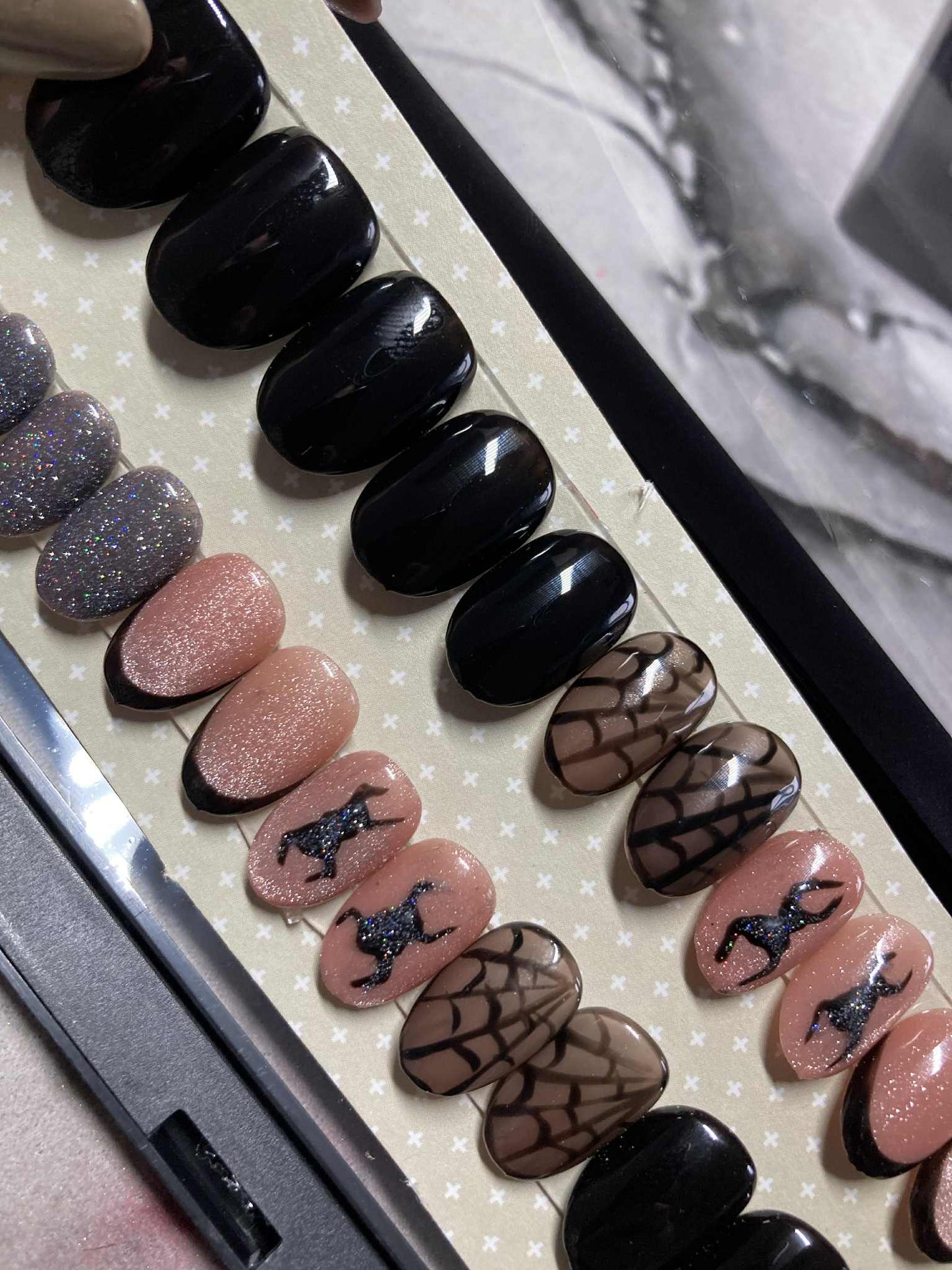 Press-On Nails Toile D'élégance Pressonnailsdesign