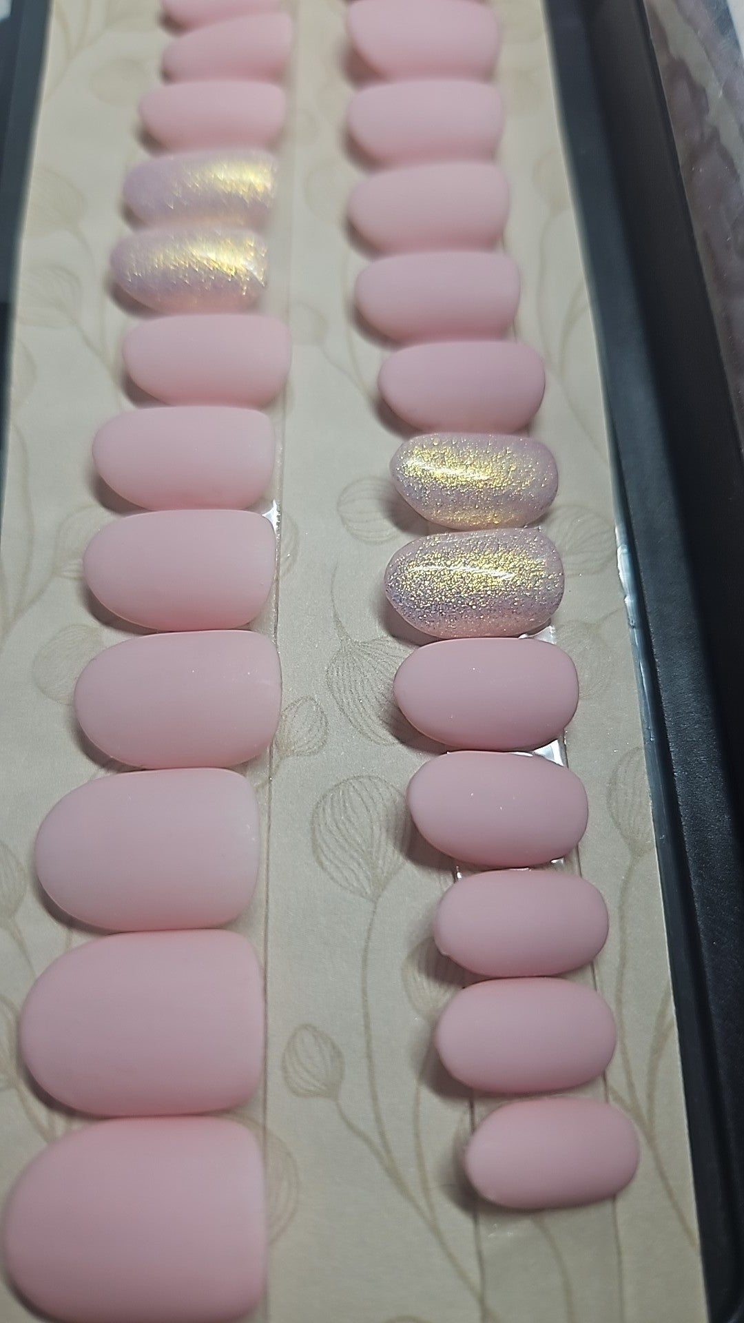 Press-On Nails : Rose Poudré & Reflets Sirène Pressonnailsdesign