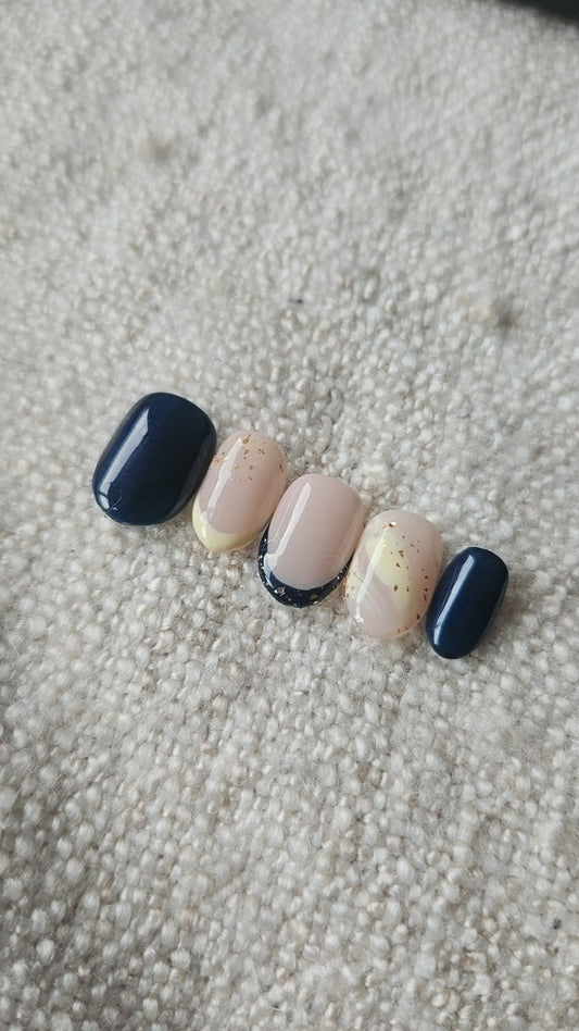 Press-On Nails Minuit Marbré Pressonnailsdesign