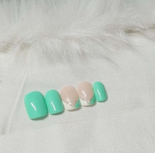 Press- On Nails Élégance Fraicheur Pressonnailsdesign