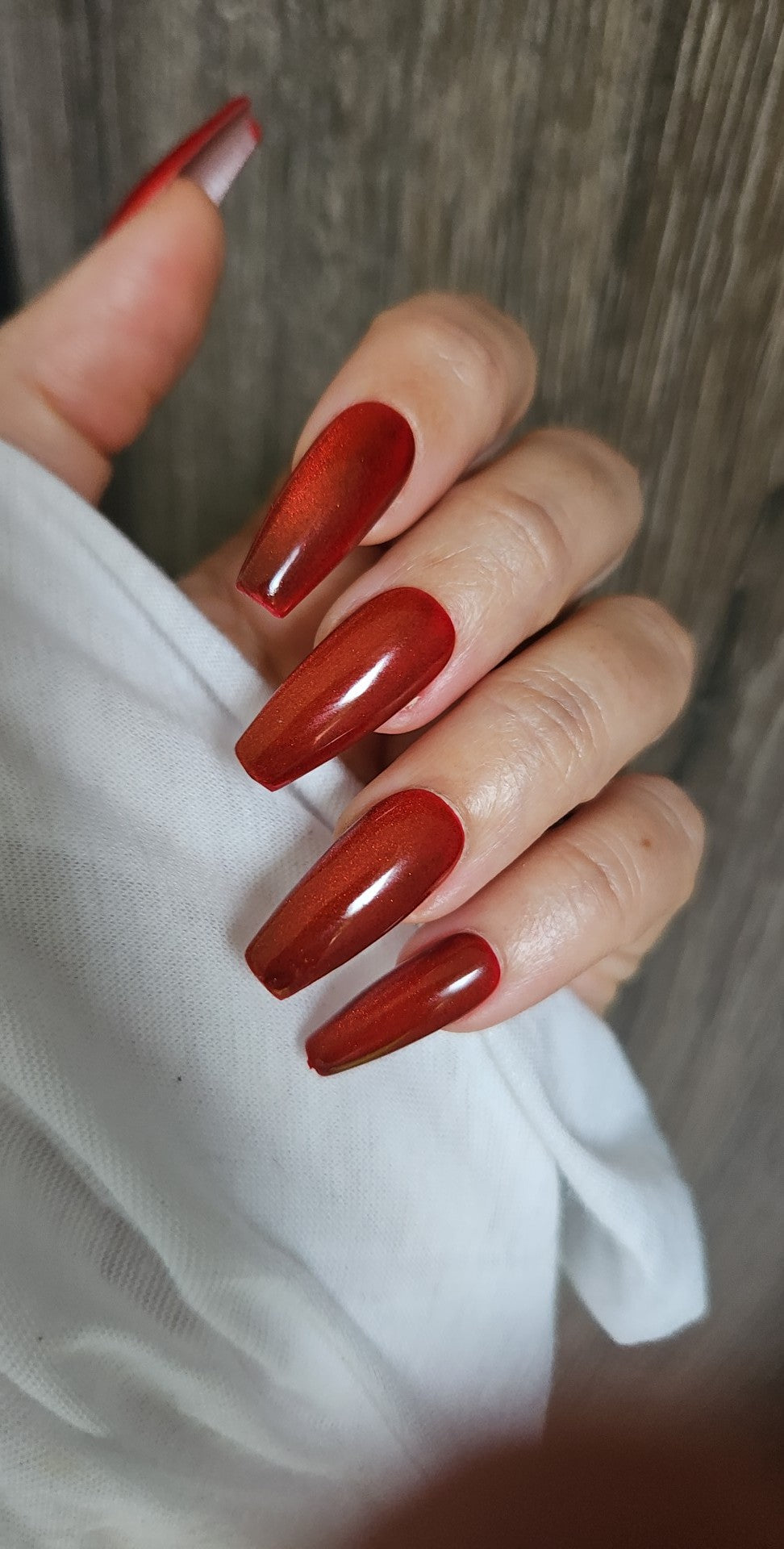 Press-On Nails Red Cat Eyes Pressonnailsdesign