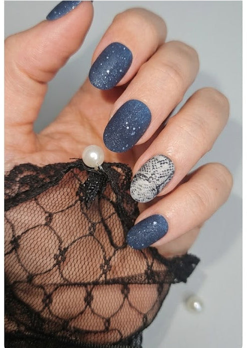 Press-On Nails Nuit Cuir & Serpent Pressonnailsdesign
