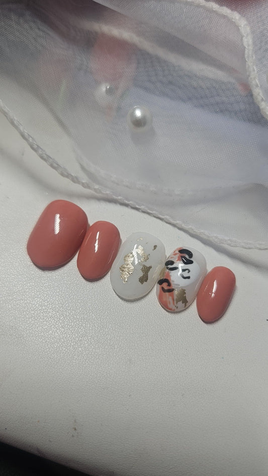 Press-on Nails Rose wild& Nude Pressonnailsdesign
