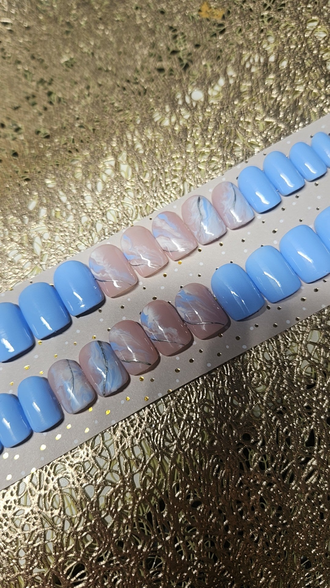 Press-On Nails Bleu céleste Pressonnailsdesign