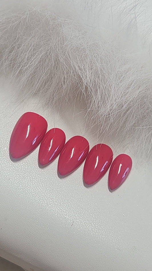 Press - on Nails bougainvilea Rouge Framboise Pressonnailsdesign