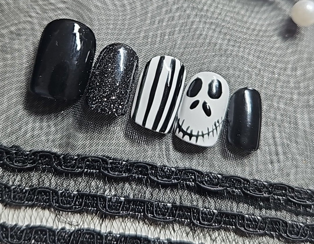 Press-On Nails Mr Jack Pressonnailsdesign