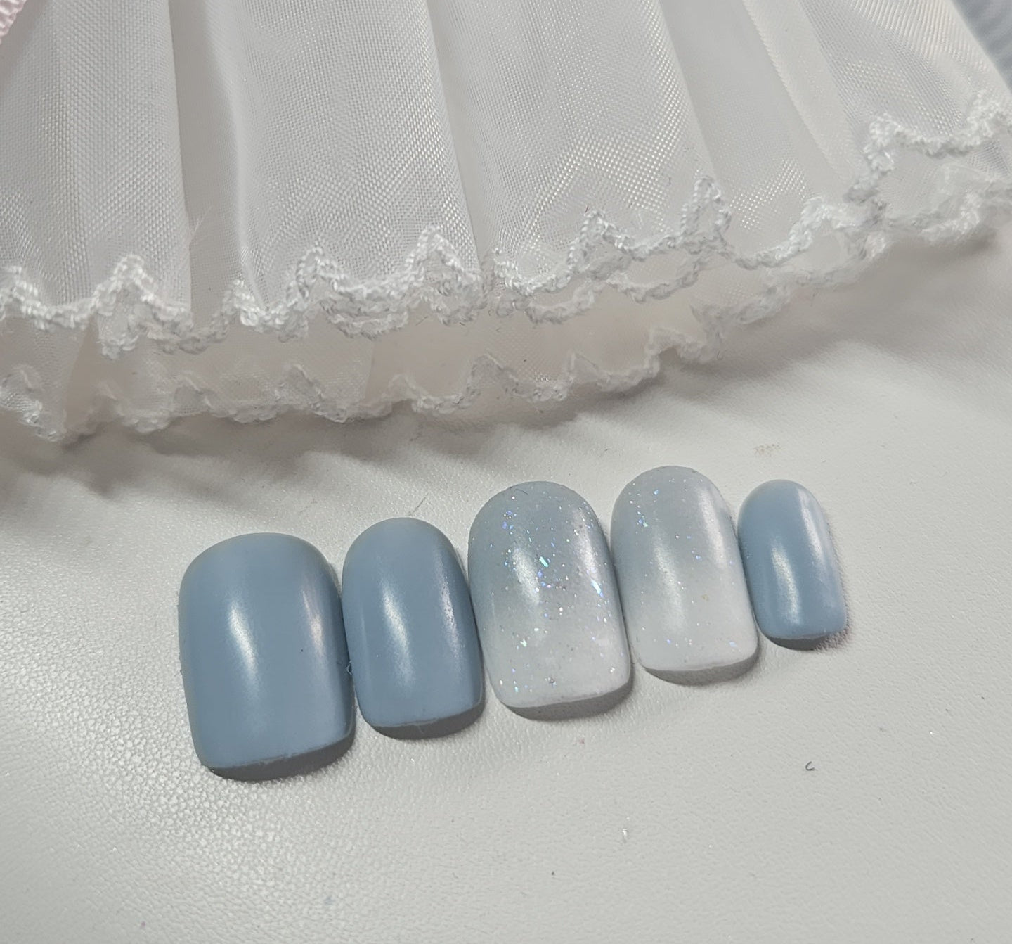 Press-On Nails Dégradé Polaire Pressonnailsdesign