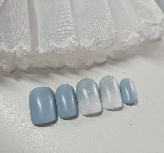 Press-On Nails Dégradé Polaire Pressonnailsdesign