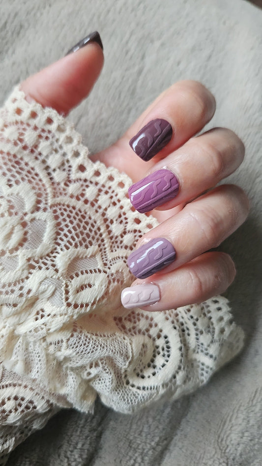 Press- On Nails Maille D'hiver Pressonnailsdesign