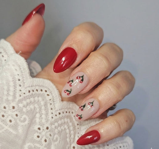 Press-On Nails Cherry Pop Pressonnailsdesign