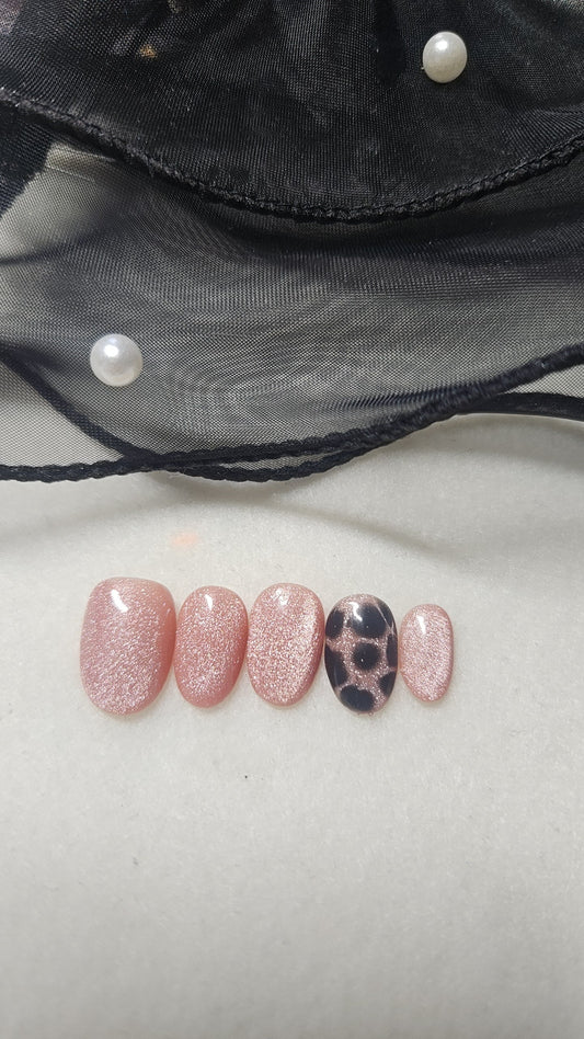 Press-On Nails Poussières Rose Sauvage Pressonnailsdesign