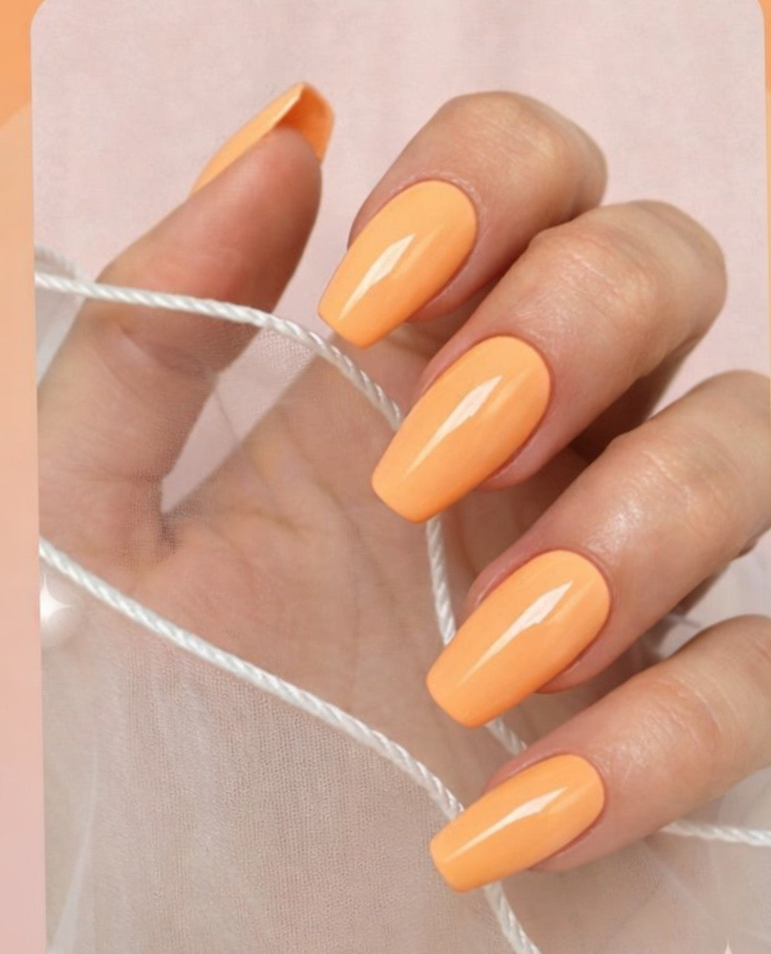 Press-On Nails Acid Peach Pressonnailsdesign