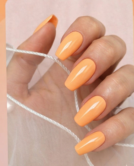 Press-On Nails Acid Peach Pressonnailsdesign