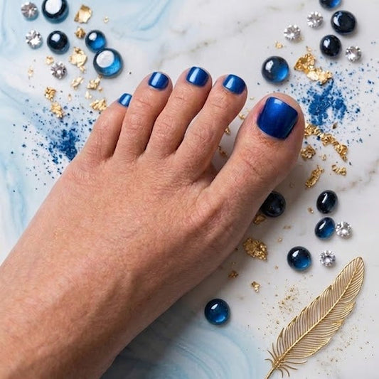 Press-On Nails Electric Blue Pressonnailsdesign